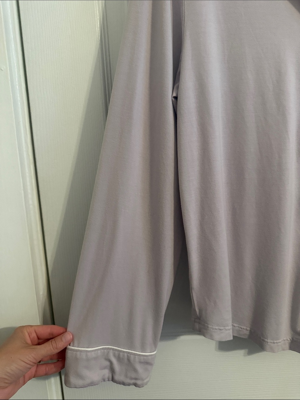 COZY EARTH MEDIUM Stretch-Knit Classic Long Sleeve Pajamas SET Lilac Bamboo - Picture 6 of 15